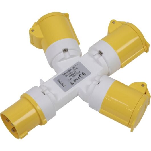 2P+E 3-Way Adapter 110V - Sealey