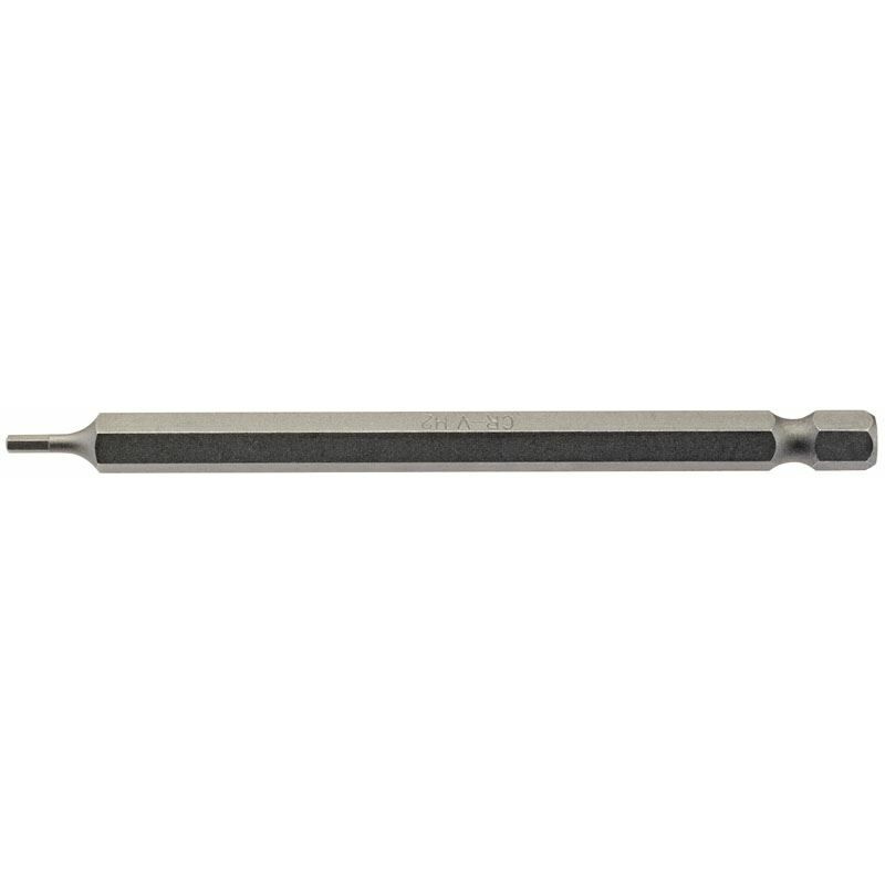 2mm 1/4 Hex. Hexagonal Insert Bit 100mm Long x 1 (64370) - Draper