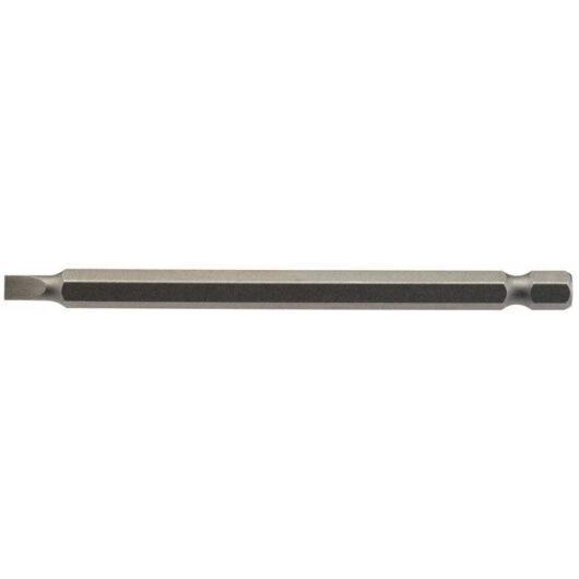 4.5mm 1/4 Hex. Plain Slot Insert Bit 100mm Long x 1 (64344) - Draper