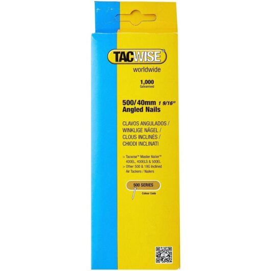 500 18 Gauge 40mm Angled Nails Pack 1000 TAC0483