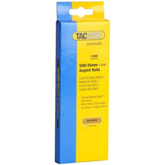 500 18 Gauge 45mm Angled Nails Pack 1000 TAC0484
