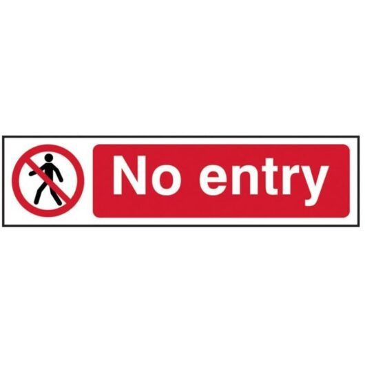 5052 No Entry - pvc 200 x 50mm SCA5052 - Scan