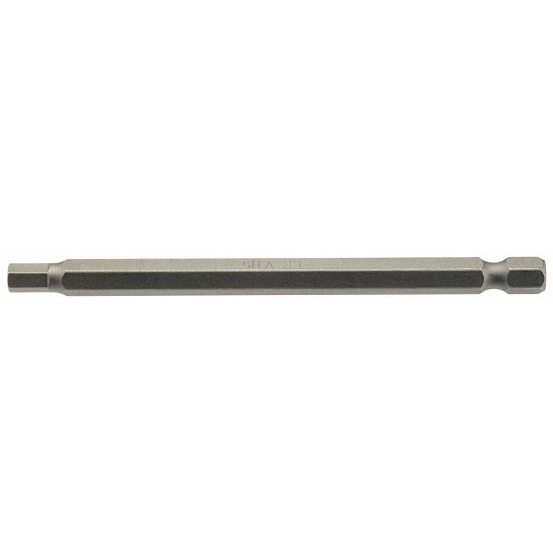 5mm 1/4 Hex. Hexagonal Insert Bit 100mm Long x 1 (64374) - Draper