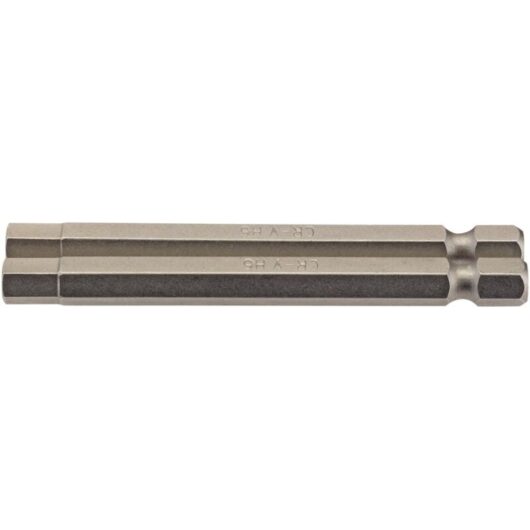 6mm 1/4 Hex. Hexagonal Insert Bit 75mm Long x 2 (64340) - Draper