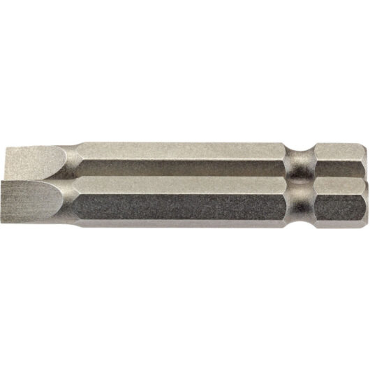 6mm 1/4 Hex. Plain Slot Insert Bit 50mm Long x 2 (64096) - Draper