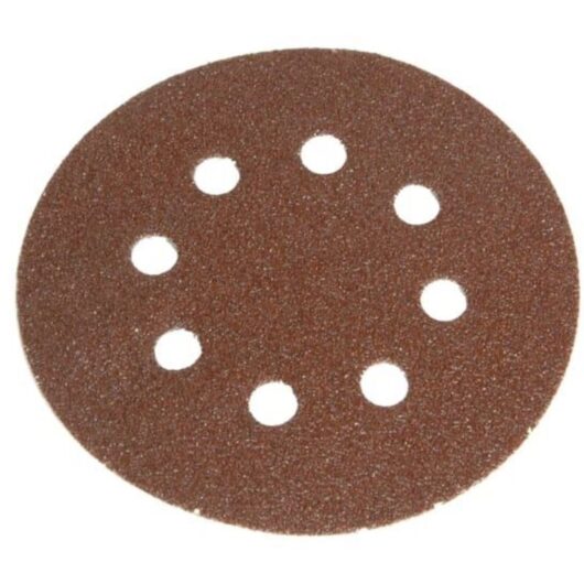 8128 Hook & Loop Sanding Disc DID3 Holed 125mm x 80G Pack 5 - Faithfull