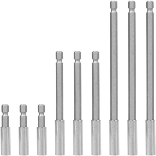9 Pieces 60/100/150 mm Screwdriver Bit Holder, Magnetic Bit Holder, Magnetic Screwdriver Bit, Screwdriver Bit Extension for Electric Drill