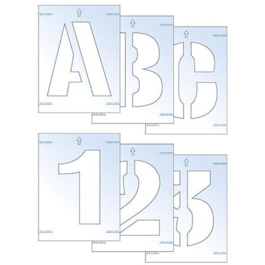 9403 Letter & Number Stencil Kit 25mm SCA9403 - Scan