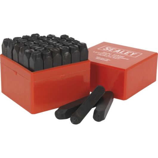 AK8298 Letter & Number Punch Set 10mm 36pc - Sealey