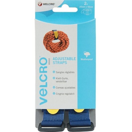 Adjustable Strap 2 5mm x 92cm x 2 Blue - Velcro