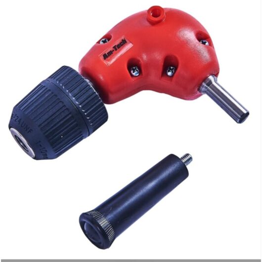 Am-tech - right angle drill attachment 3/8'' 10MM keyless chuck key adapter F3045