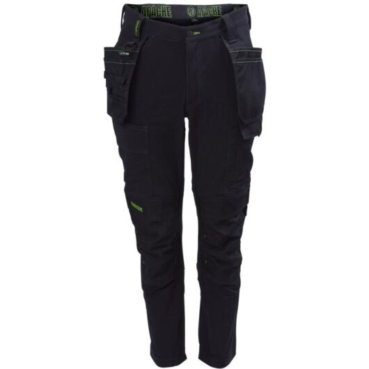 Apache Calgary Black Stretch Holster Trousers for Men, Waist 34 inches, Leg 33 inches, Model APACALG3334