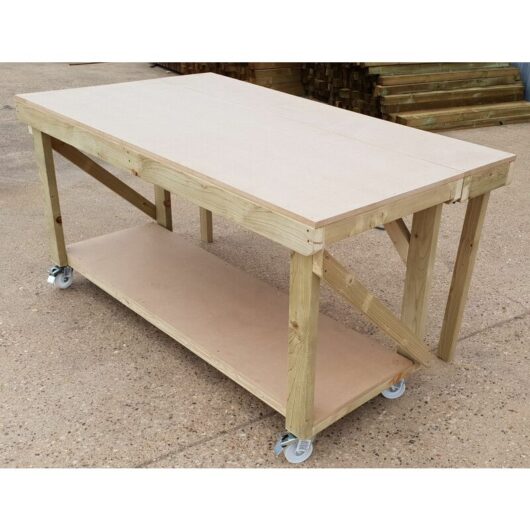 Arbor Garden Solutions - Wooden mdf Top Workbench With Extendable Working Surface, 5ft (150cm)