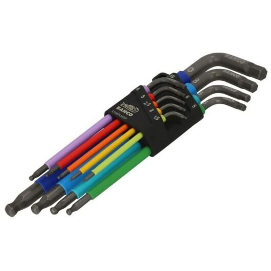 Bahco - C1997LM/9P Metric Long Ball End Coloured Hex L-Key 9 Piece Set