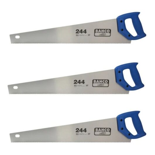 Bahco - x 3 244 Hardpoint 22'' Hand Saw Medium Cut 500mm BAH24422 244-22-U7/8HP