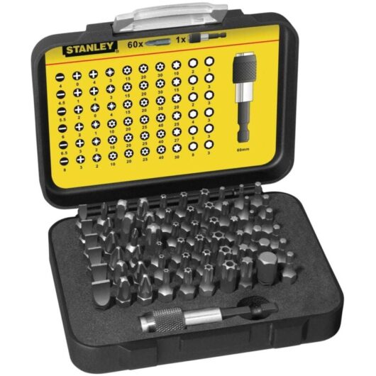 Bit Set & Holder, 61 Piece STA113902 - Stanley