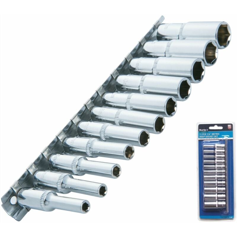 Blue Spot Tools - 1/4in Drive Deep Socket Set, 11 Piece B/S01540