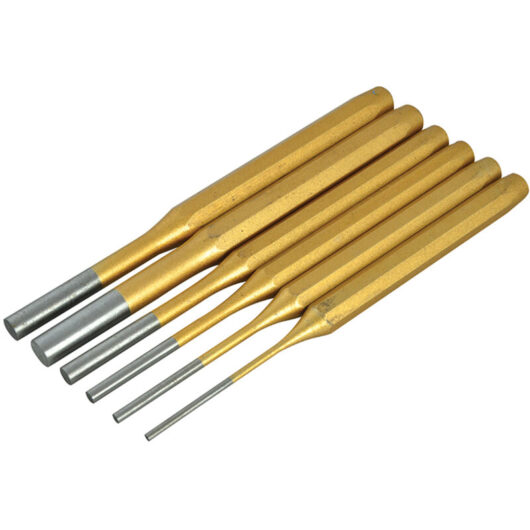 Blue Spot Tools - 6 Pce Gold Pin Punch Set