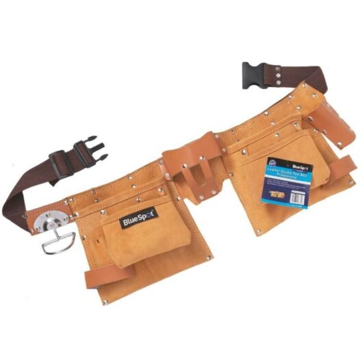 Blue Spot Tools - BlueSpot Professional Leather Double Tool Nail Screw Pouch Belt Hammer Loop