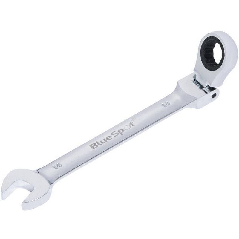 Blue Spot Tools - BlueSpot Tools 5109 180° Flexible Head Ratchet Spanner 14mm B/S5109