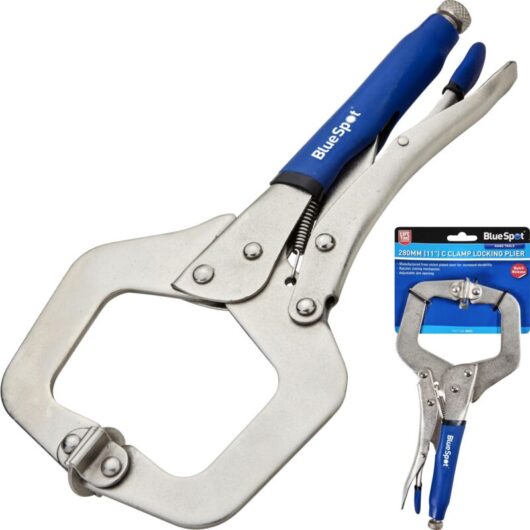 Blue Spot Tools - BlueSpot Tools 6531 Locking C-Clamp with Swivel Pads 280mm 11in B/S6531
