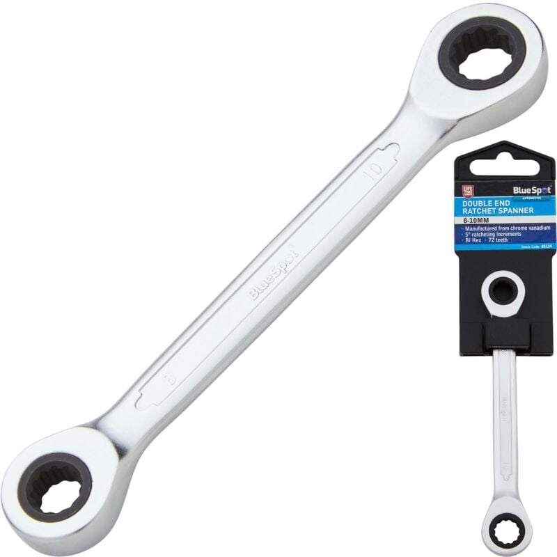 Blue Spot Tools - BlueSpot Tools Double End Ratchet Spanner (8-10mm) B/S5134