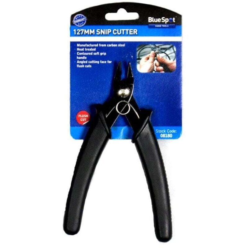 Blue Spot Tools - Bluespot 127mm Precision Flush Mini Wire Side Cutter Pliers Cable Snips 08180