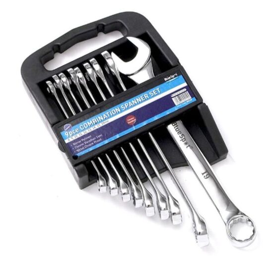 Blue Spot Tools - Bluespot 9pc Combination Spanner Set Metric Wrench 8-19mm 04111