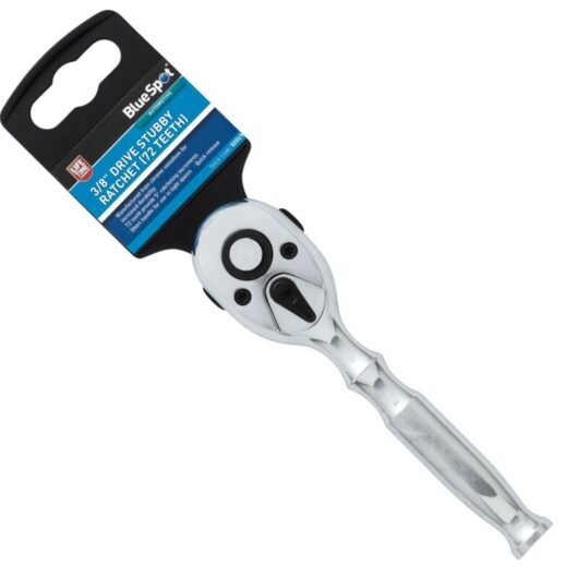 Blue Spot Tools - Bluespot Socket Ratchet Stubby Handle Quick Release 72 Teeth 3/8' Drive