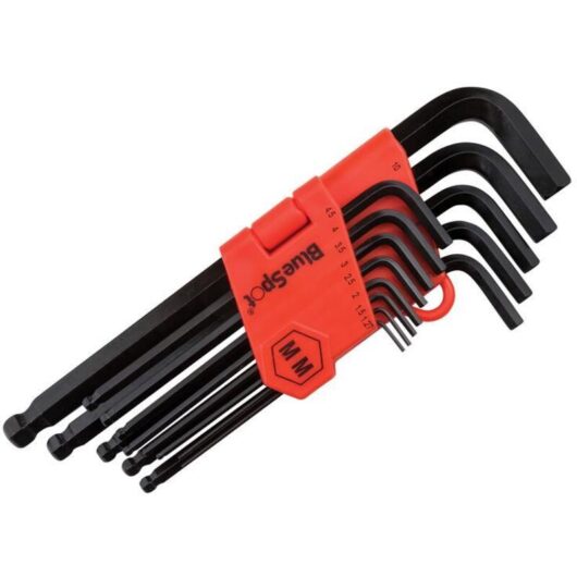Blue Spot Tools - Long Arm Ball End Hexagon Key Set, 13 Piece (1.27-10mm)