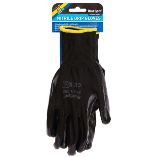 BlueSpot 12pc Nitrile Grip Gloves (xxl)