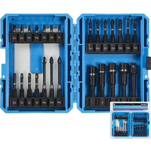 Bluespot - 26pc Magnetic Impact Bit Holder Socket Set Drill Nut Driver Screwdriver