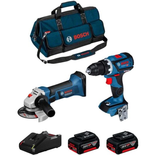 Bosch - Kit 18V BK208BAG (gsr 18V-60 c + gws 18-125 v-li + 2 x 4,0 Ah + GAL18V-40 + Bag)