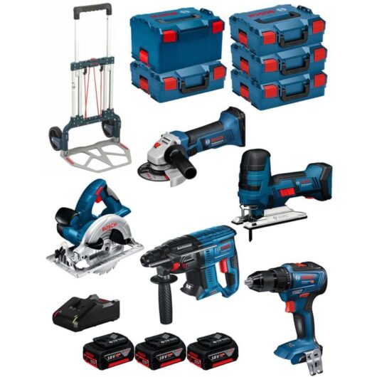 Bosch - Kit 18V BK501 (gst 18V-LIS+GKS 18V-LI+GBH 18V-21+GWS 18-125V-LI+GSR 18V-55+ 3x4,0Ah+GAL18V-40+4xL-Boxx136+L-Boxx238+Caddy)