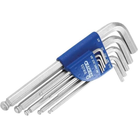 Britool - Ball End Hexagon Key Long Arm Set of 8 Imperial (3/32 - 3/8in) BRIE117816B