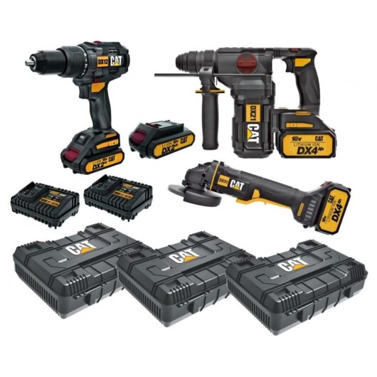 CAT - kit with DX21 + DX12 + DX31B +3 cases + 4 batteries erpillar
