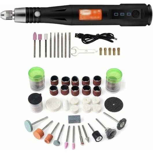 Cordless Rotary Tool, 105PCS 5V 3-Speed Mini Drill Kit Rotary Tool Set with led Light