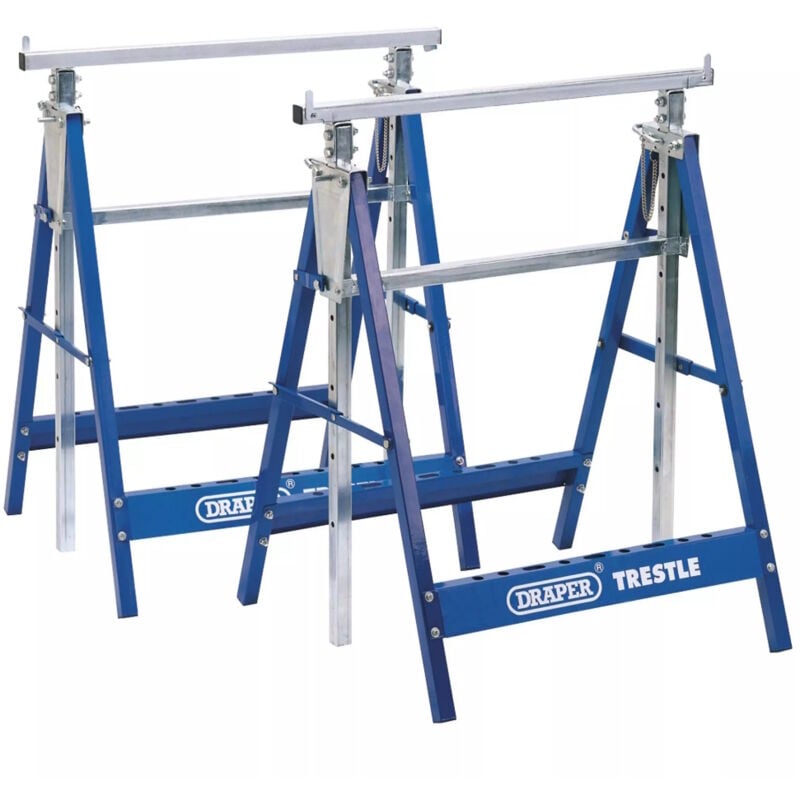 DRAPER 54051 Telescopic Saw Horse or Builders Trestle BT/Y1 Twin Pack (2 x Trestles)