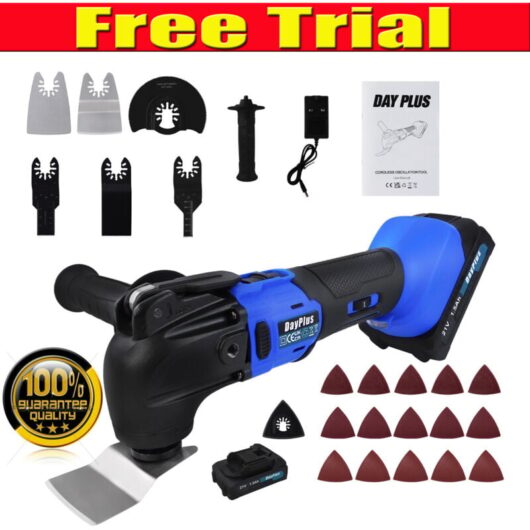 Dayplus - 21V Cordless Multi Function Tool Oscillating Sander Cutter Scraper Grinder Saw