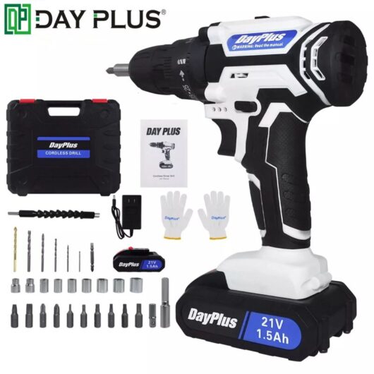 Dayplus - 29IN1 Cordless Electric Screwdriver Drill Power Tool Kit w/ Rechargeable Battery