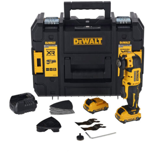 DeWalt DCS353D2 12 V XR Brushless Multi Tool - 2 x DCB127, Charger & TSTAK II Case