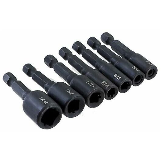 Dewdat - M4-m16 screw tap socket adapter 1/4 inch hex shank machine tap square driver thread tap adapter for electric drill M16