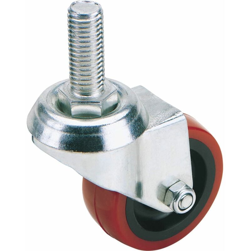 Draper - 100mm Dia. Swivel Bolt Fixing Polyurethane Wheel - s.w.l. 125Kg (65520)