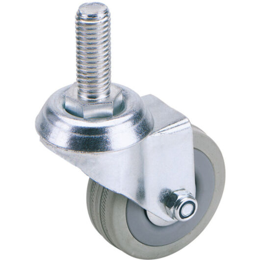 Draper - 100mm Dia. Swivel Bolt Fixing Rubber Castor - s.w.l 80Kg (65480)