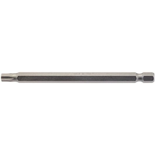 Draper 100mm T30 Security Torx® Screwdriver Bit with 1/4" Hex Shank - Model 67006, Compatible with Draper TX-STAR® E Insert Bits