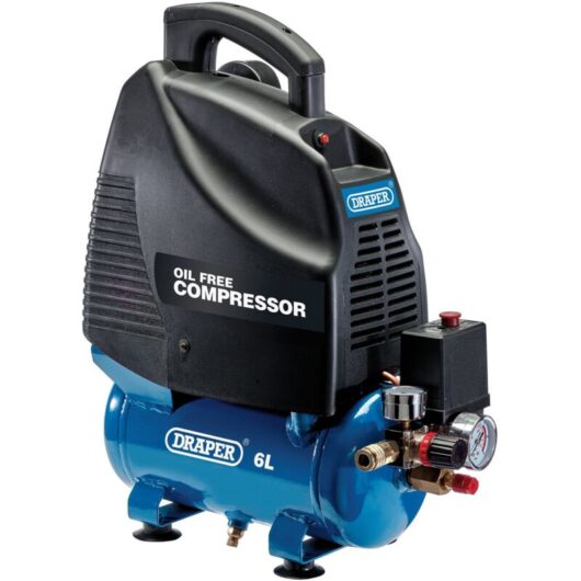 Draper - 24974 6L Air Compressor Portable 240v 116psi 8bar Oil Free 1.1KW 1.5HP