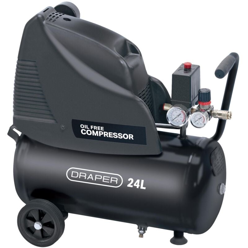 Draper - 24L Oil-Free Air Compressor (1.1kW) (24978)