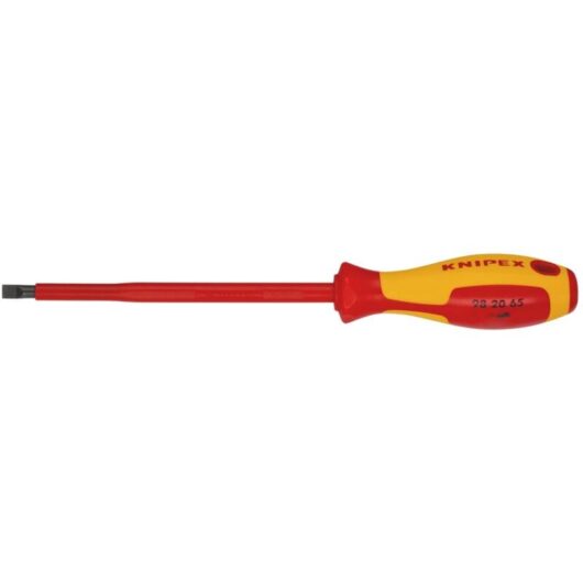 Draper 6.5mm VDE Insulated Slotted Screwdriver (Model 18796) - Professional-Grade Electrical Screwdriver for Safe and Precise Work