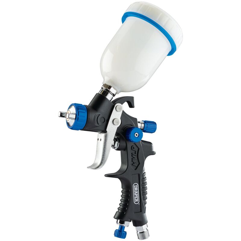 Draper - Air Spray Gun Gravity Feed Composite Body hvlp 1mm Nozzle 100ml Cup 09709