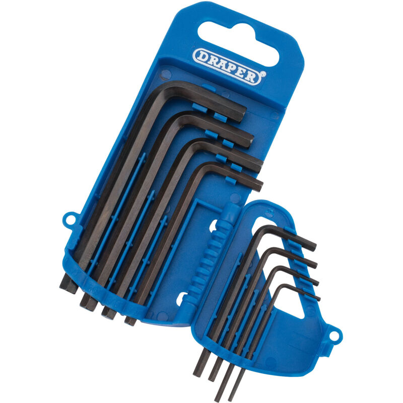 Draper - Hex Allen Key Set Imperial af Hex Hexagon In Holder 1/16''-1/4'' 33685
